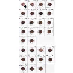 Estate Lot of Canada 1-cent - 2x 1920, 1921, 1922, 1924, 1926, 1927, 2x 1928, 2x 1929, 1930, 2x 1931