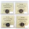 Image 2 : 1963-1969 Canada 10-cent ICCS Certified MS-65 - 1963, 1965 Cameo, 1967 & 1969 Small Date. 4pcs