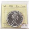 Image 1 : 1964 Canada Silver $1 ICCS Certified PL-66. Features a Cameo not listed on holder.