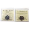 Image 1 : 1953 NSF FL & 1958 Canada 5-cent ICCS Certified MS-65. 2pcs