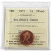 Image 1 : 1971 Canada 1-cent ICCS Certified SP-66 Red Heavy Cameo