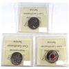 Image 2 : 2001-2004 Canada 25-cent ICCS Certified MS-66 - 2001P NBU, 2002P & 2004P Poppy. 3pcs