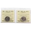 Image 1 : 1938 Canada 5-cent ICCS Certified AU-50 & 1939 5-cent ICCS AU-55. 2pcs