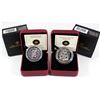 Image 1 : 2011 Canada $20 Christmas Tree Fine Silver Coin (outer packaging is scuffed) & 2012 Canada $15 Maple