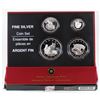 Image 1 : 2005 Canada The Lynx .9999 Fine Silver Fractional 4-coin Set (Tax Exempt)