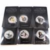 Image 1 : Lot of 2011 Niue Star Wars Coloured Silver Plated Collectable Coins in Original Plastic Wrap. You wi