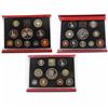 Image 1 : 1997-1999 United Kingdom Proof Coin Collections in Original Hard Red Folders with COAs (1996 holder 
