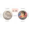 Image 1 : 1964 & 2000 USA Half Dollars. The 2000 coin is coloured and Commemorates JFK. 2pcs