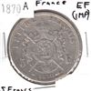 Image 1 : 1870A France 5 Francs EF (impaired)
