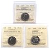 Image 1 : 2000 Pride Colour , 2000 Freedom  2000 Family Canada 25-cents ICCS Certified MS-66 NBU. 3pcs