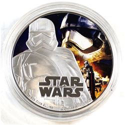 2016 Niue $2 Captain Phasma 1oz Fine Silver Proof Coin (Tax Exempt). Coin comes encapsulated.