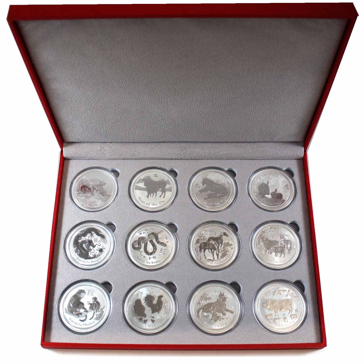 20082019 Australia 1oz .999 Fine Silver Lunar Series II 12coin Set in