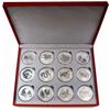 Image 1 : 2008-2019 Australia 1oz .999 Fine Silver Lunar Series II 12-coin Set in Deluxe Red Display Box (some