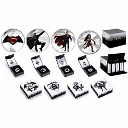 2016 Canada $10 Batman VS Superman: Dawn of Justice 4-coin Coloured Set in Deluxe Display Box. You w