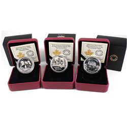 2015-2017 Canada Proof Fine Silver Dollar Collection (Tax Exempt). You will receive the 2015 50th An