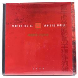 2009 $15 Lunar Year of the Ox Silver Coin and Stamp Set Issued by Canada Post. Still Sealed.