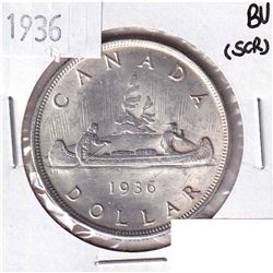 1936 Silver Dollar Brilliant Uncirculated (scratched)