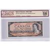 Image 1 : 1954 $50 BC-42b, Bank of Canada, Beattie-Rasminsky, Modified Portrait, B/H Prefix, Changeover, BCS C