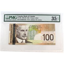 2004 $100 BC-66b, Bank of Canada, Jenkins-Carney, EJZ Prefix, PMG Certified Choice VF-35 EPQ