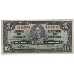 1937 $1 BC-21c Banknote with Ink Smear on the Serial Number.