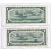 Image 2 : Pair of 1954 $1 Devil's Face Banknotes - BC29a, Coyne-Towers, Prefix B/A, VF & BC-29b, Beattie-Coyne