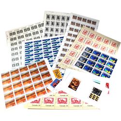 Estate Lot of Canadian Collector Stamps. Most in Blocks of 2 or more. $100 Face Value.