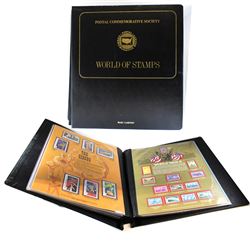 Postal Commemorative Society- World of Stamps Collection. This Album Contains 16 Commemorative Pages