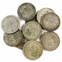 Mixed Lot of Great Britain Two Shilling, lot contains 113 grams.