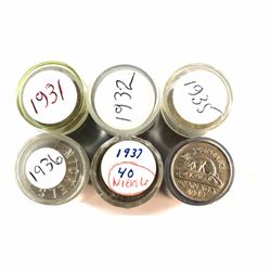 *Estate Lot of 1931-1939 Canada Circulated Full and Partially Full 5-cent Plastic Tube Rolls. You wi