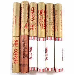 *12x Canada Double Headed 1-cent rolls. Wrap appears to be from the 60's and up. 12pcs