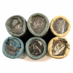 1963-1969 Canada 5-cent Rolls. You will receive one of each date from 1963-1969 (missing 1966). 6pcs