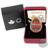 Image 1 : 2018 Canada $20 Golden Spring Pysanka (Egg Shaped) Fine Silver Coin (Tax Exempt)