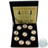 Image 1 : Swiss Mint Issue: Treasures of the Pharaohs Egyptian 1 Pound Enameled 10-coin Set. Coins come in ori