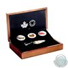 Image 1 : 2016 Canadian Salmonids $20 3-coin Set with Fishing Lure in Deluxe RCM Case (Tax Exempt). Please not
