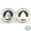 Image 2 : China Mint Issue: 2013 & 2014 China 1oz .999 Fine Silver Pandas in Capsules (scratched capsules). 2p