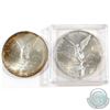 Image 1 : Mexico Mint Issue: 2012 & 2013 Mexico 1oz .9999 Fine Silver Libertads. 2012 is encapsulated (2013 is