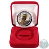 Image 1 : Perth Mint Issue: 2014 Australia $1 Gilded Kookaburra Encapsulated in Red Display Box (capsule scuff