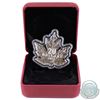 Image 1 : 2015 Canada $20 The Canadian Maple Leaf Fine Silver Coin (Shaped Like Maple Leaf) . Coin comes encap