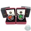 Image 1 : 2009 & 2010 Canada $20 Maple Leaf Crystal Raindrop Fine Silver coins (Tax Exempt)2pcs