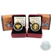 Image 1 : 2014 Canada $20 Seven Sacred Teachings Honesty & Love Fine Silver coins. Capsules contain light scuf