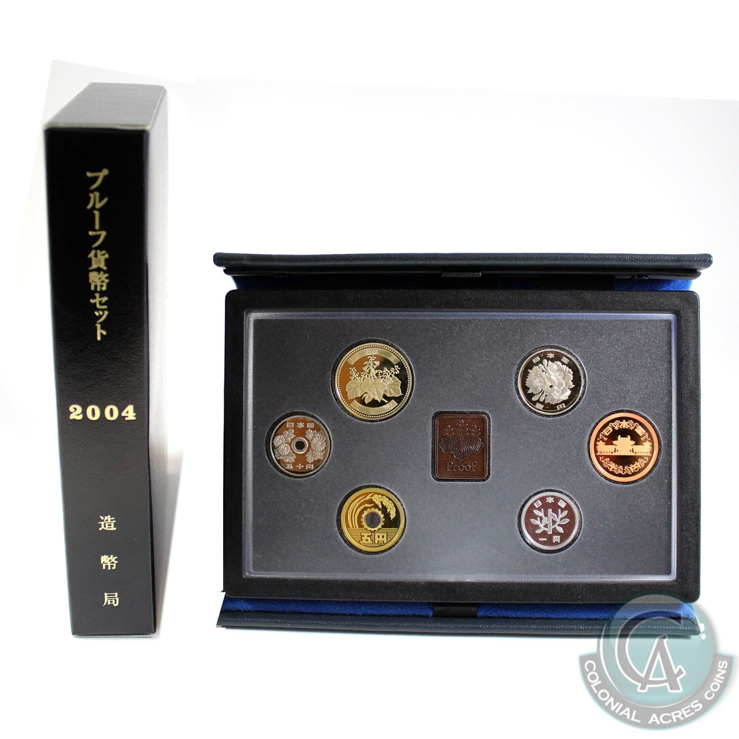 Japan Mint Issue: Scarce 2004 Japan 6-coin with Rectangular Medal Proof ...