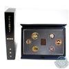 Image 1 : Japan Mint Issue: Scarce 2004 Japan 6-coin with Rectangular Medal Proof Set in Deluxe Display Folder
