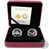 Image 1 : 2017 Canada $1 30th Anniversary of the Loonie Fine Silver 2-coin Set Encapsulated in Red RCM Display