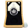 Image 1 : 1989 Canada Proof 1oz. Fine Silver Maple Leaf in Wooden Box with COA (capsule is scratched). Tax Exe