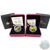 Image 1 : 2014 Canada $20 Water-Lily and Leopard Frog & 2015 $20 Turtle with Broadleaf Arrowhead Flower (Sleev