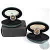 Image 1 : 1999 Nunavut & 2000 Knowledge Millennium Sterling Silver Proof $2 Coins in Green Display Cases (1999