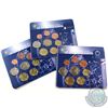 Image 1 : World Mint Issue: Lot of 3x First Official Issue of the Euro Coins 8-coin Sets from Austria, Finland