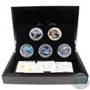 Image 1 : 2016 Canada $20 Geometry In Art 5-coin Fine Silver Set in Deluxe Box (the Maple Leaf coin is lightly