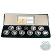 Image 1 : 1988 Calgary Olympic Sterling Silver 10-Coin Set in the Original Display Case (coins are toned and c