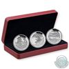 Image 1 : 2015 Canada $15 Franklin Carmichael Fine Silver 3-coin Set (No Tax) scuffed outer packaging.